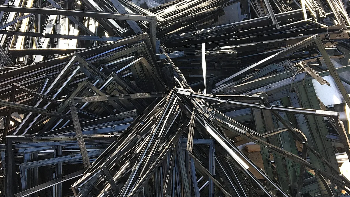 It takes a lot of illegally processed e-waste and computer monitors to leave this number of frames