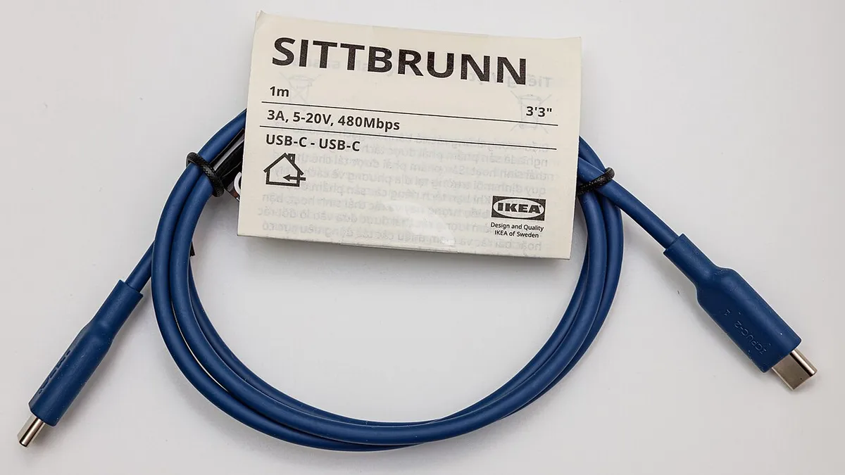 IKEA SITTBRUNN USB C TO C CABLE