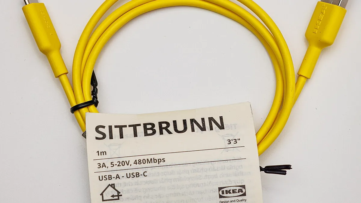 IKEA SITTBRUNN USB A TO C CABLE