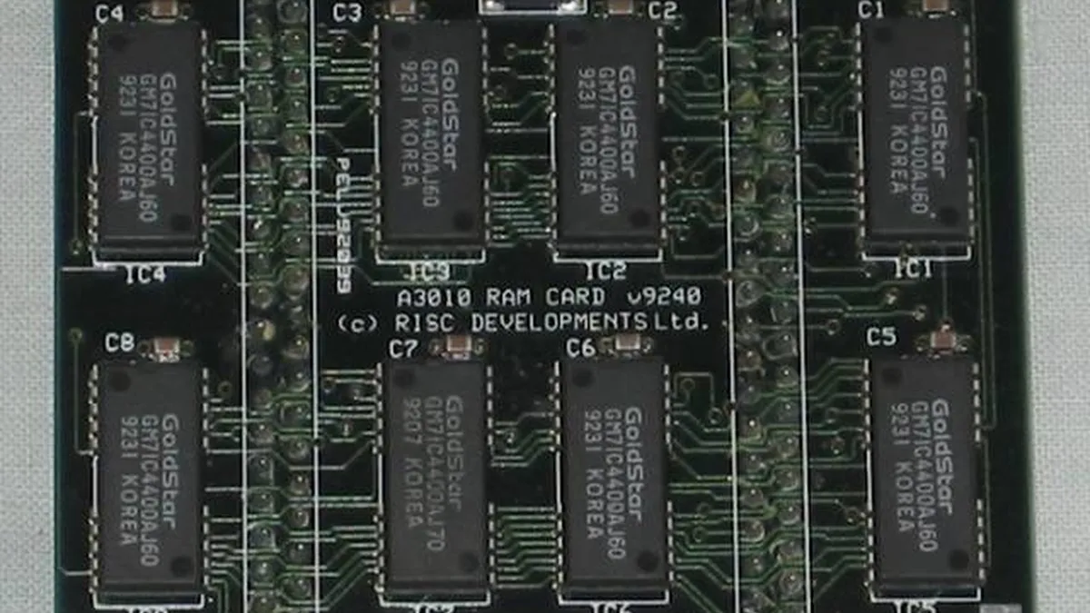 Risc Developments A3010 RAM card (top)
