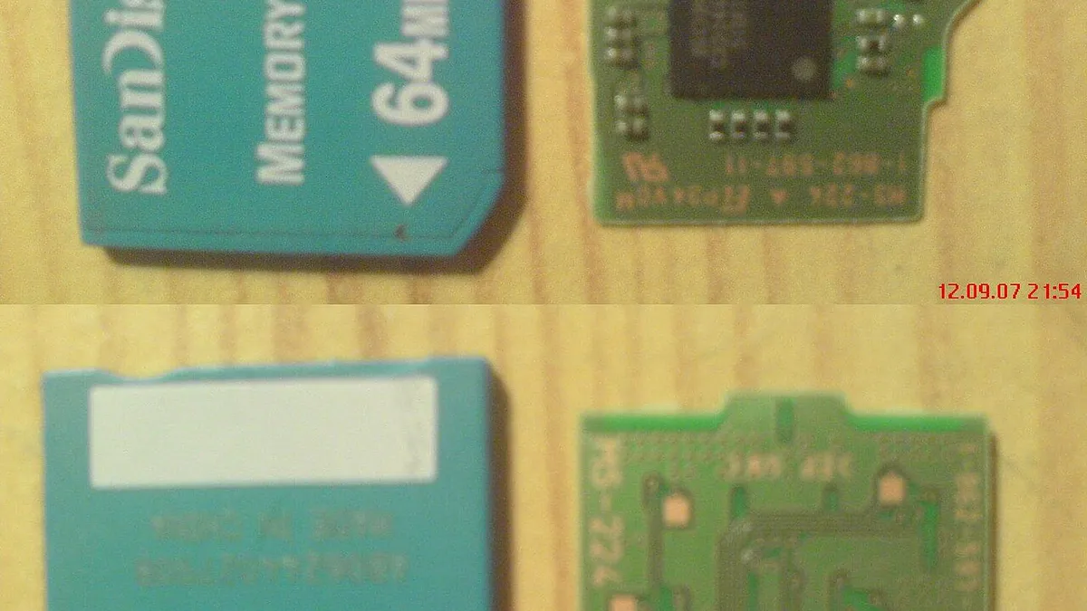 Memory Stick Pro Duo Platine