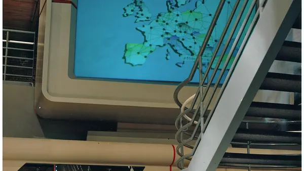 Walk-Through Computer - World Traveler software running on giant monitor