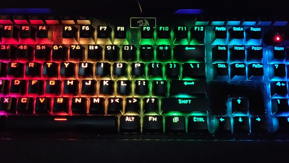Computer keyboard rainbow