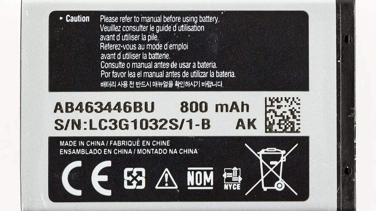 Samsung E1200i - Lithium-ion battery AB463446BU-4035