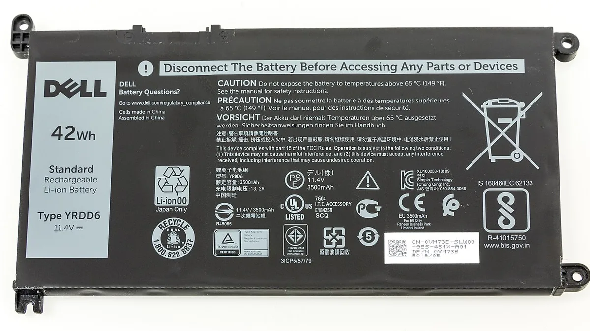 Dell Li-Ion Battery YRDD6-1339