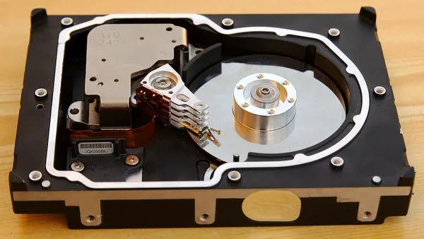 Inside of hard disk drive
