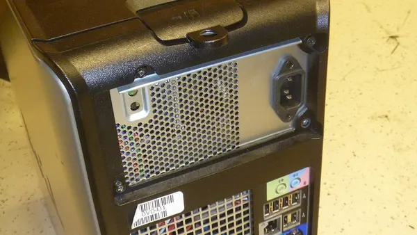 Computer case with power supply