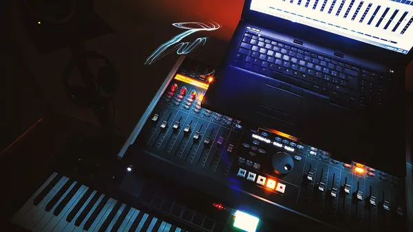 Mixing Console and Laptop (46148884894)