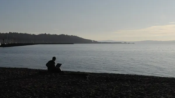 Golden Gardens laptop user