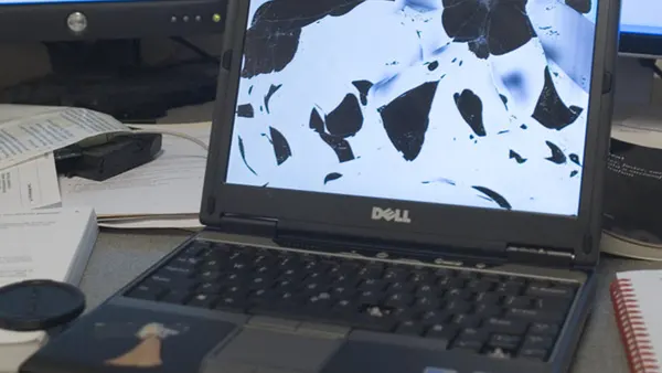 Damaged Dell latitude