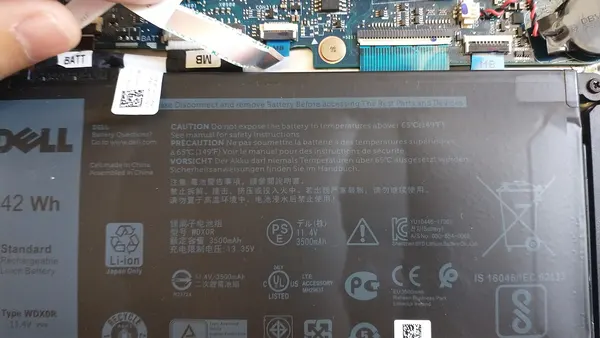 Laptop battery, Dell laptop 42 Wh