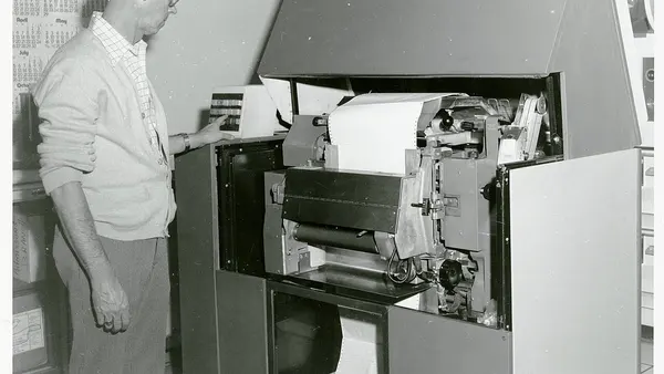 246 Computer Room with Printer, 1976 - DPLA - 612a4d3c454158efbb1cc19b533b84a2