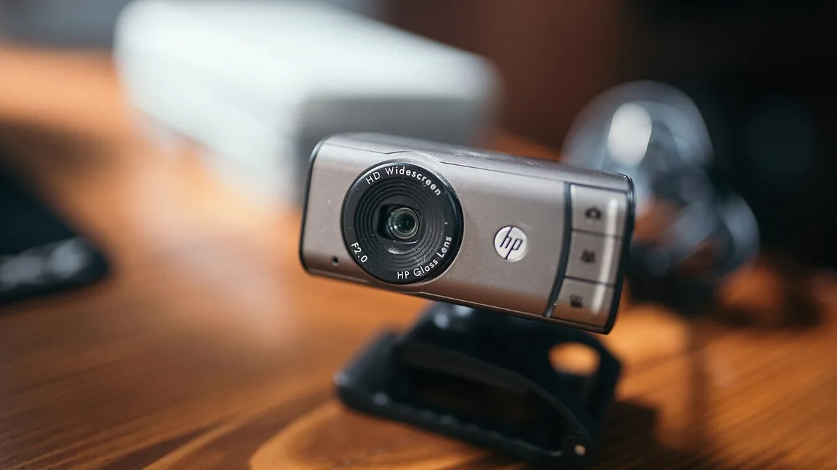 Hp web camera closeup