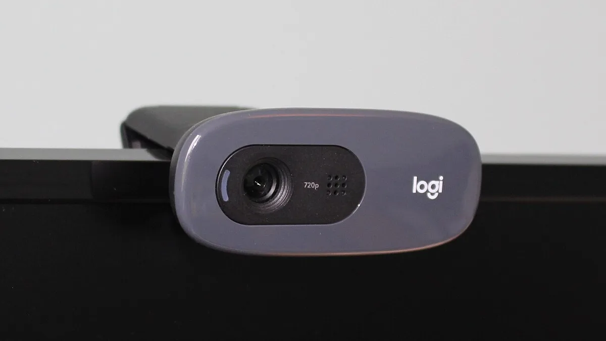 Webcam on computer screen