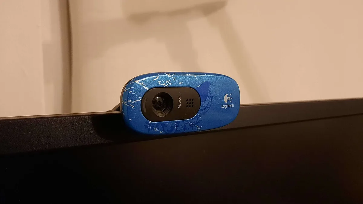 Fancy webcam on computer screen
