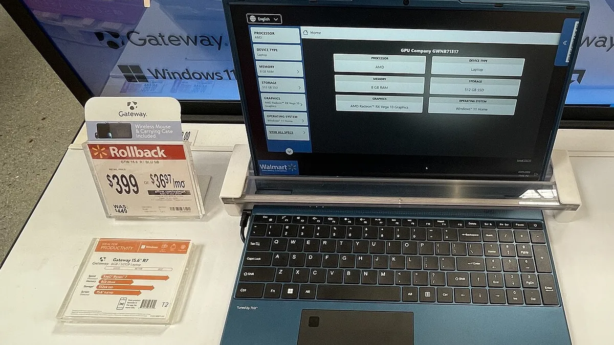 Gateway laptop at Walmart 2022