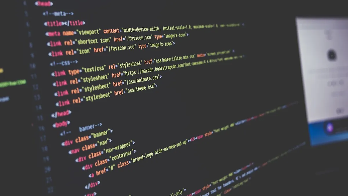 CSS code on a screen (Unsplash)