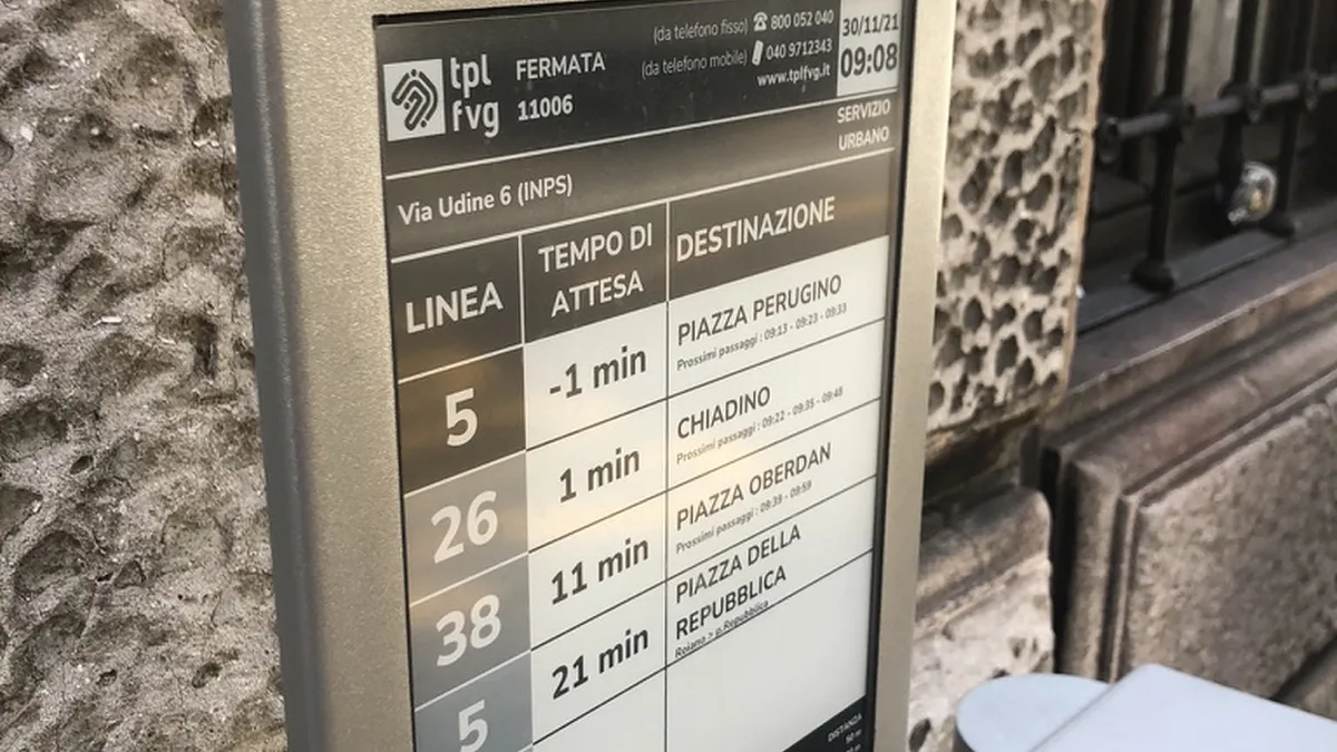 Bus realtime monitor in Trieste