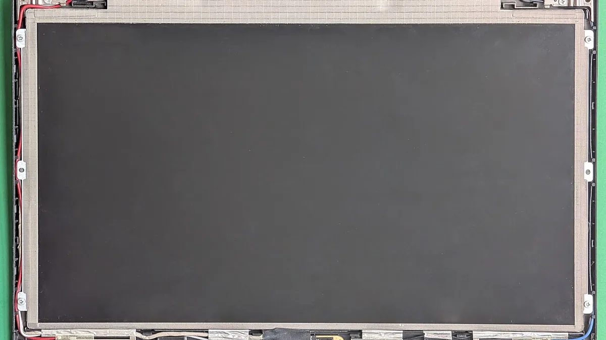 Disassembled LCD screen assembly of a Lenovo ThinkPad X220