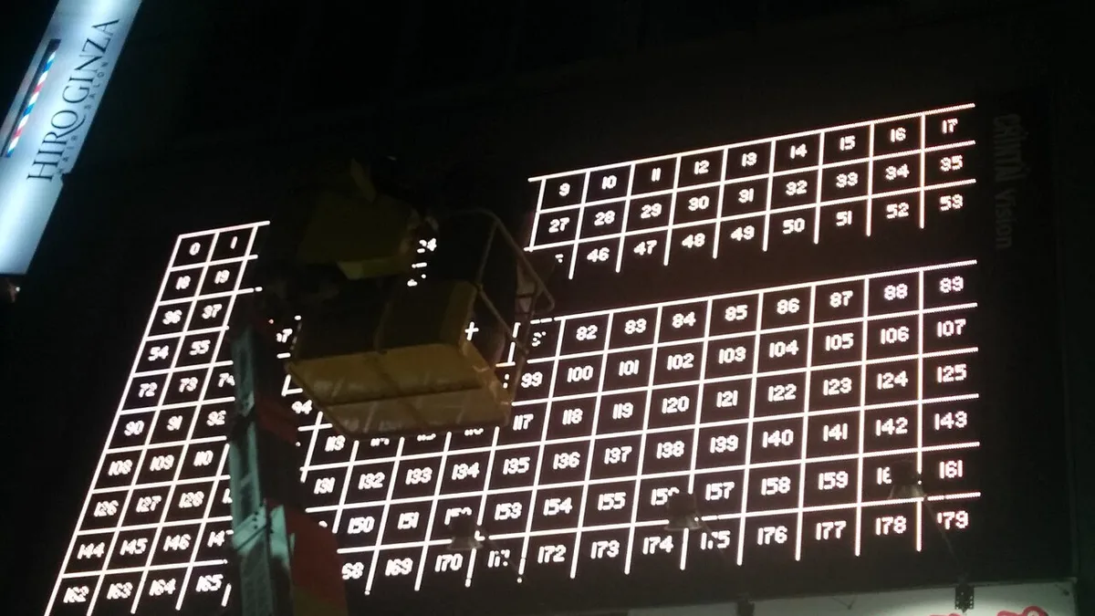 LCD screen maintenance at Roppongi crossing