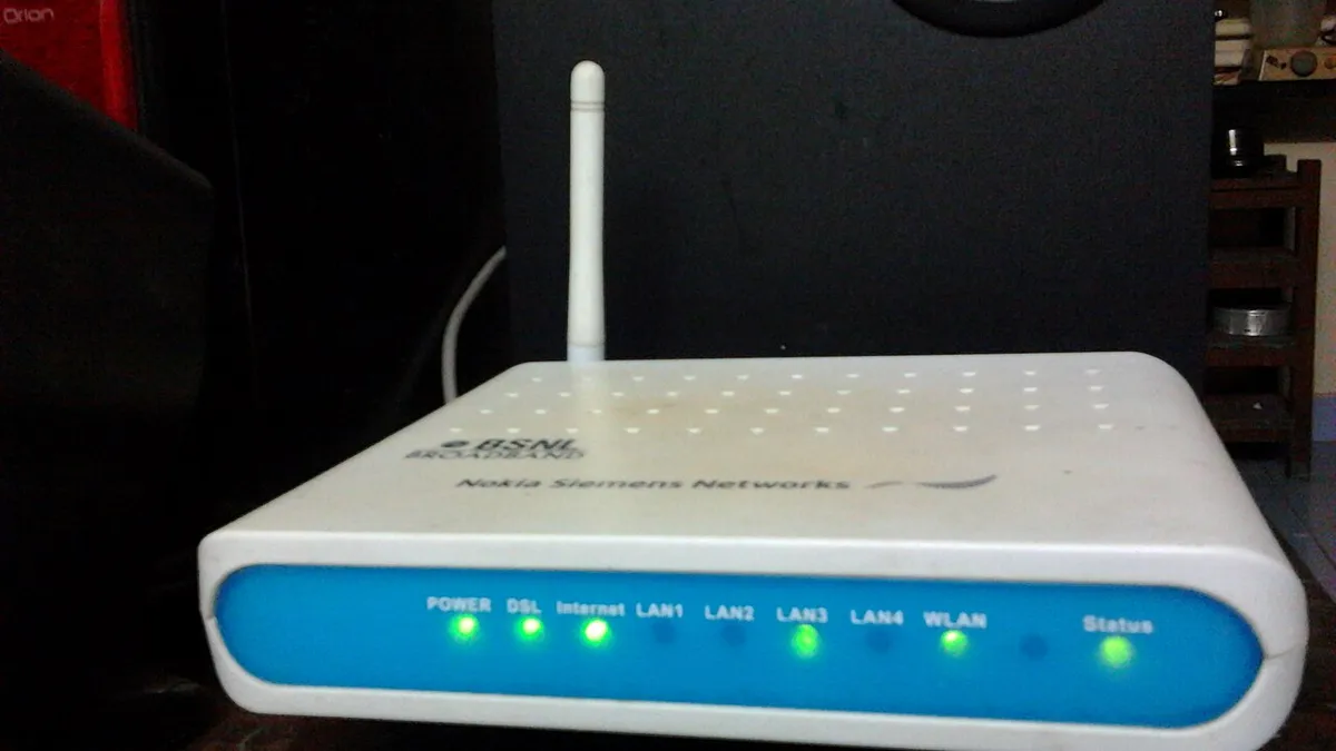 BSNL Chennai Broadband's Wi-Fi modem from Nokia Siemens Networks