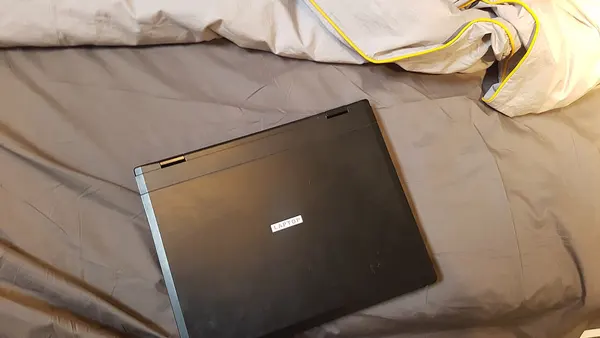 Dummy laptop in furniture store