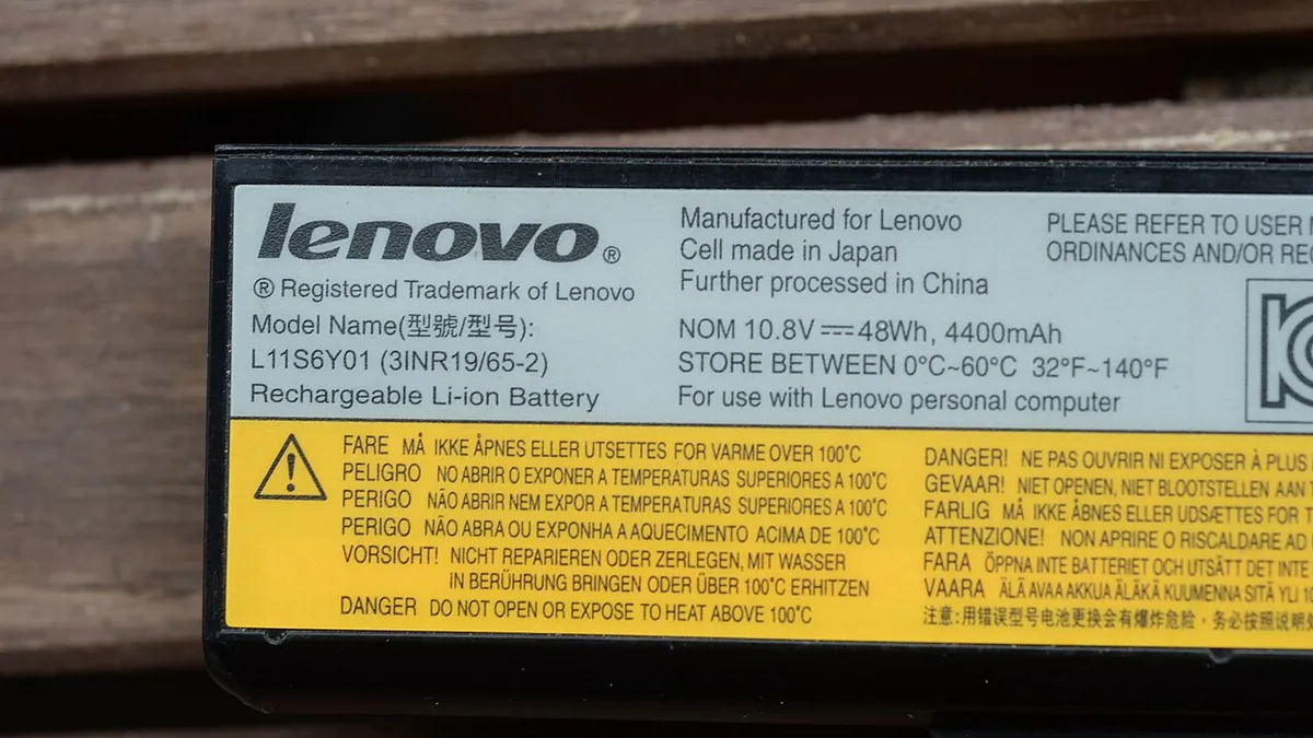Lenovo L11S6Y01 Li-ion Battery from laptop (51885476645)