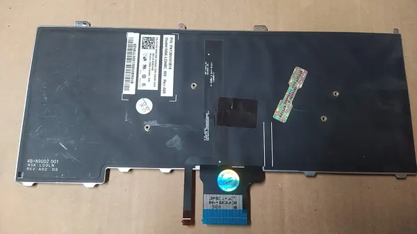 Rear of a Dell Nordic Keyboard Removed from a Laptop