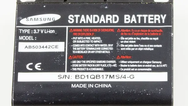 Samsung SGH-D900i - Li-ion Battery AB603443CU-0002