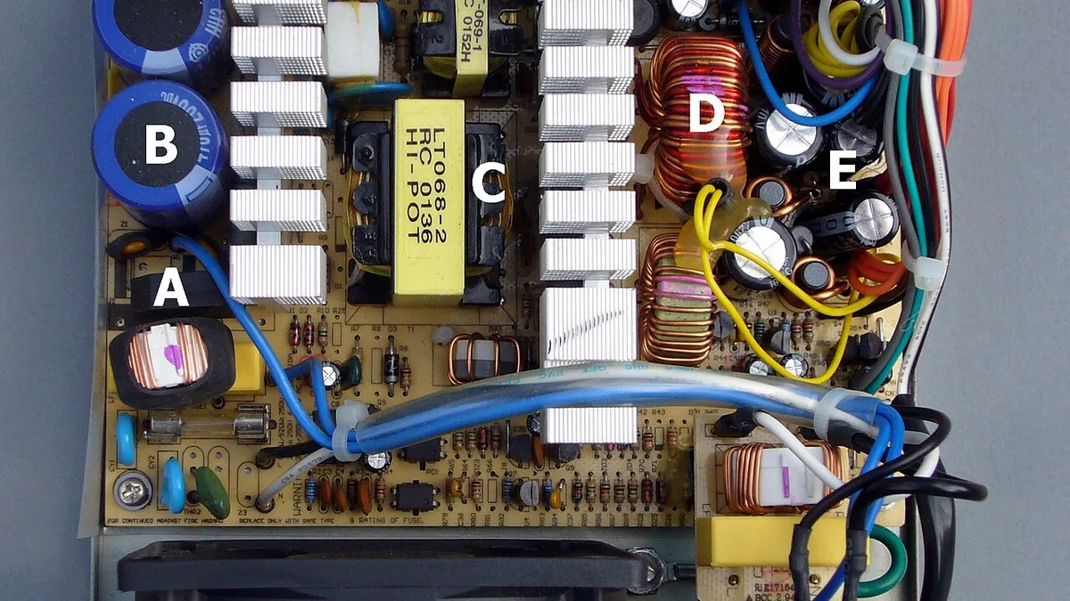 ATX power supply interior