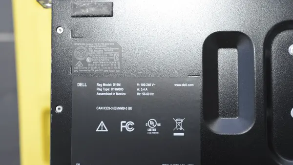 EFTA00003032-Beach-House - Dell computer power supply unit label showing model D19M assembly in Mexico and regulatory certifications