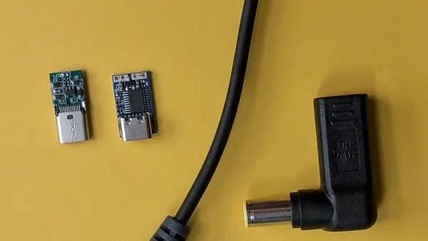 USB‑C PD trigger modules and 7.9×5.5 mm adapters