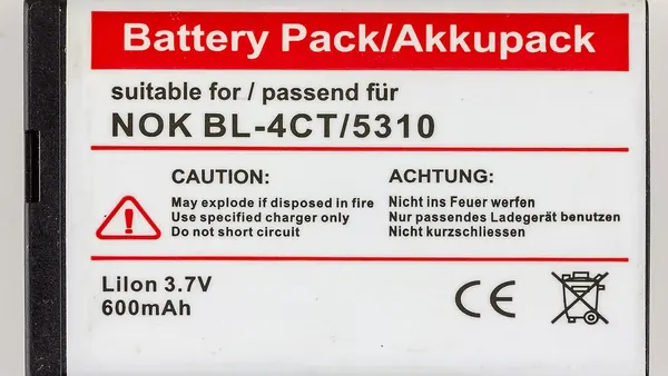 Nokia X3-00 - Li-Ion battery NOK BL-4CT-5310-3265