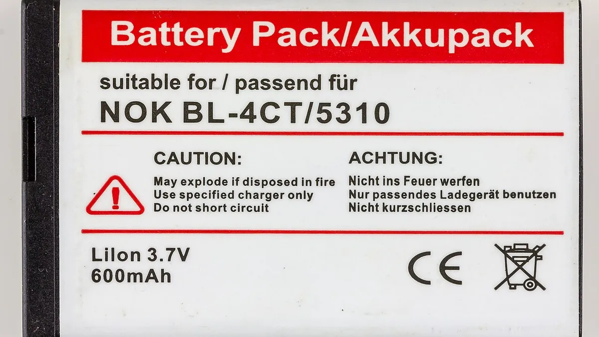 Nokia X3-00 - Li-Ion battery NOK BL-4CT-5310-3265