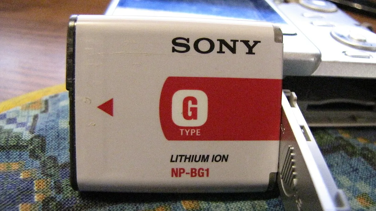 Sony NP-BG1 lithium ion battery front