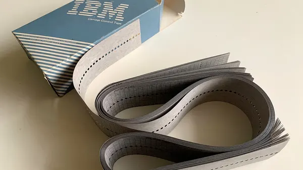 IBM printer carriage control tapes