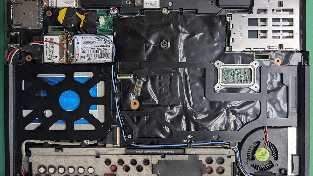 Fully equipped Lenovo ThinkPad X220 motherboard with keyboard bezel