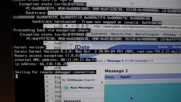 Crashed computer