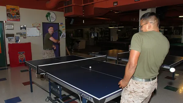Miramar Marines play pingpong 120516-M-OB827-006