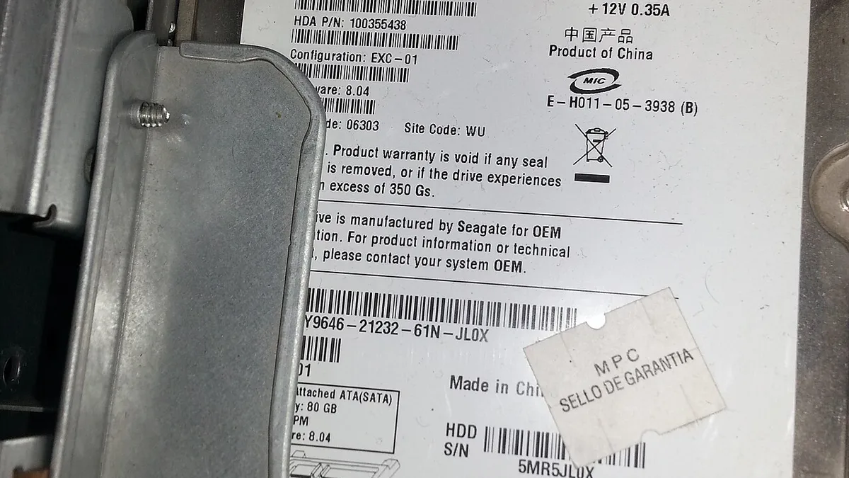 Hard drive disk 80gb