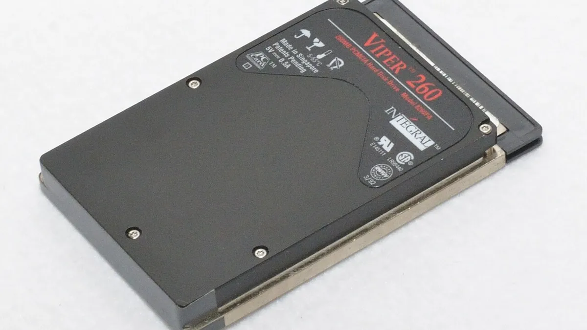 PC Card hard disk drive