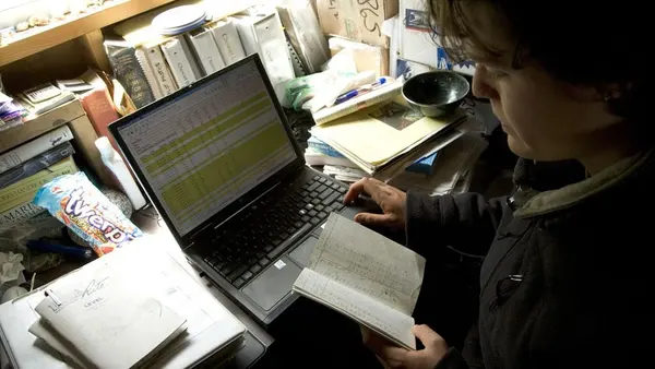 Female with computer laptop
