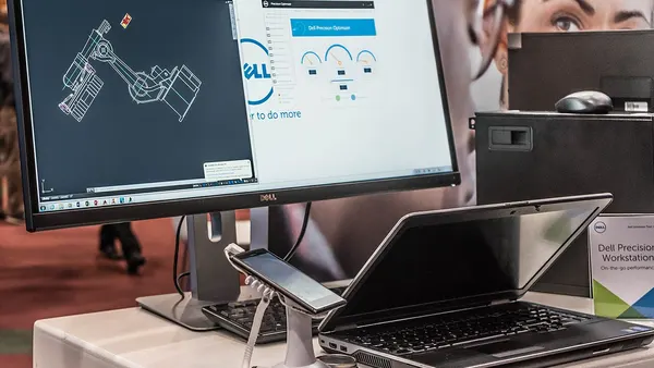 Dell U3415W monitor and Latitude laptop (1)